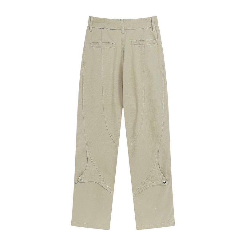 Men Jeans Stitching Personality Design Loose Cargo Pants