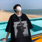 Men T Shirt Summer Loose plus Size Hiphop