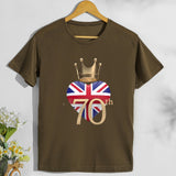 Inspired by Queen's Platinum Jubilee 2022 Elizabeth 70 Years T-shirt T-shirt Short Sleeve Loose