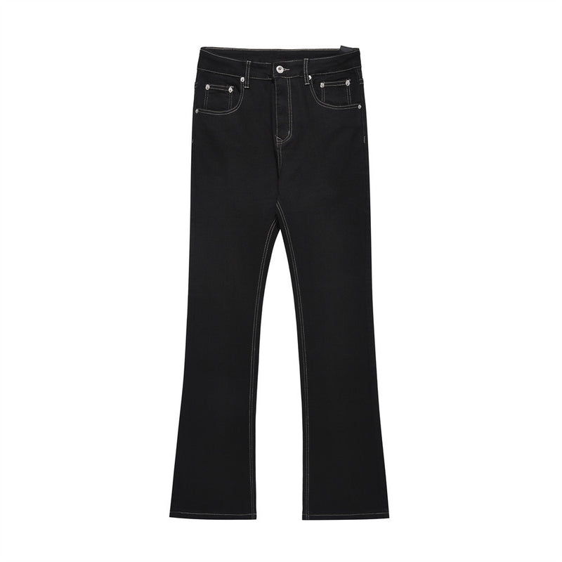 Men Jeans Bell-Bottom Pants Trendy Loose