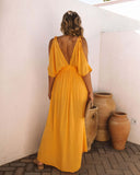 Women Dress Solid Color Dress