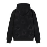 Men Fleece Lined Hoodie XINGX Letter Print Sweatshirt Men's Autumn and Winter Loose Zip Coat