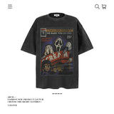 American vintage street T-shirt pure cotton men's and women's summer loose