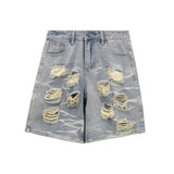Hellstar Shorts Ripped Denim Shorts