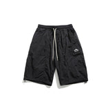 Unisex Shorts Retro Workwear Shorts Embroidered Loose