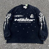 HS Hoodie Old Meteor Flame Portrait Printing Loose