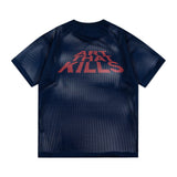 Gallery Dept T-Shirt Alphabet Print Hollow Mesh Short Sleeve T-Shirt