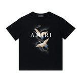 Amiri T Shirt Casual Hip Hop round Neck Short Sleeve T-shirt