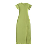 Women Dresses Temperament Split Sheath Dress