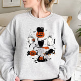 Cute Halloween Ghost Boo Cat Sweatshirt Halloween Cat Shirt