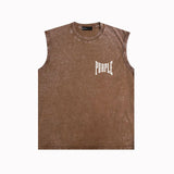 Purple Brand Distressed Tank T Shirts Distressed Sleeveless T-shirt Vest