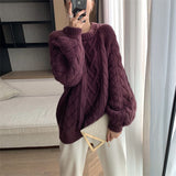 Women Pullover Sweater Thickened Thermal Knitting