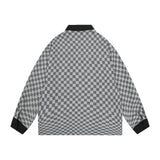 Men Long Sleeved T Shirt Contrast Color Long Sleeves Shirt Spring and Autumn High Street Loose Turn Button Shirt