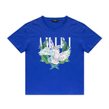 Amiri T Shirt Color Parrot Printing Casual Hip Hop Short Sleeve T-shirt