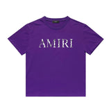 Amiri T Shirt Lettered Casual Hip Hop High Street round Neck Short Sleeve T-shirt