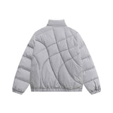 Men Cotton Mixed Jacket Coat Irregular Men Winter Embroidery Loose Cotton Jacket Coat