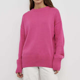 Women Work Business Casual Sweats Crew Neck Loose Sweater