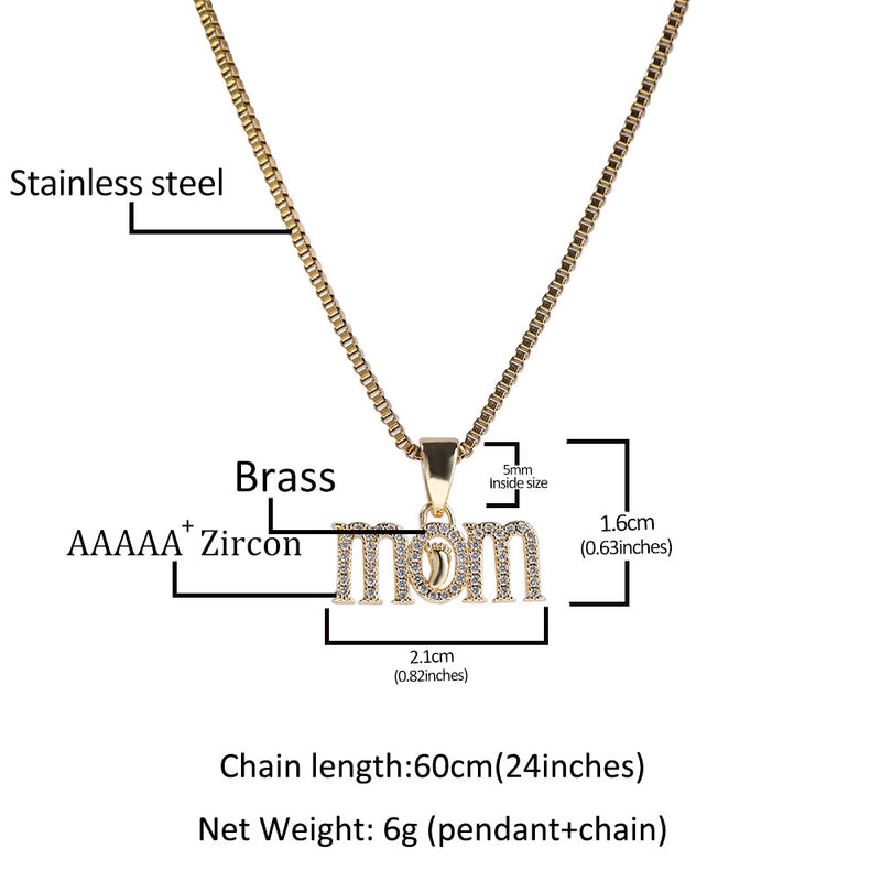 Jewelry MOM Pendant Trend Collarbone Chain Necklace Alphabet Pieces