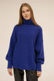 Women Work Business Casual Sweats High Collar Loose Knitted Sweater