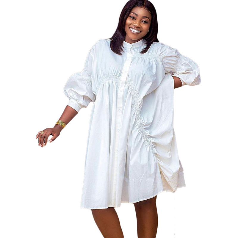 Women Dress Spring plus Size Shirt Dress
