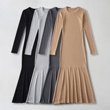 Women Dresses Stretch Slim Temperament Dress