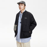 Unisex Coat Splicing Pilot Thickened Cotton Padded Coat