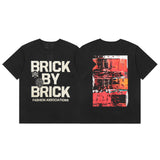 Vlone T Shirt Spring Summer Rivet Letter Crew Neck
