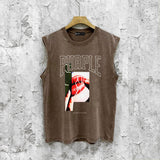 Purple Brand Distressed Tank T Shirts Distressed Sleeveless T-shirt Vest