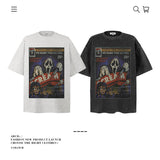 American vintage street T-shirt pure cotton men's and women's summer loose