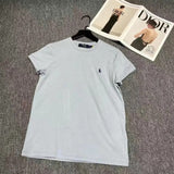 Summer Classic Polo Print Men's and Women's Short Sleeves Pu