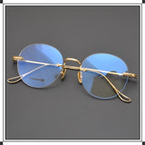 CHH Chrome Hearts Glasses Ultra Light Frameless Pure Titanium Simple Myopia Glasses Frame