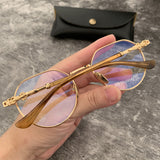 CHH Chrome Hearts Glasses Pure Titanium Ultra Light Polygon Vintage Rough Edge Glasses Frames