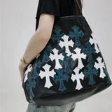 Chh Chrome Heart Leather Bag White Cross Leather