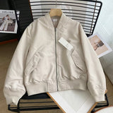 Women Cotton Coat Stand Collar Baseball Uniform Padded Jacket