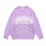 Men Sweater Jacquard and Fleece Lining Sweater Loose Casual
