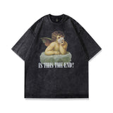 Men T-shirt Angel Print Vintage