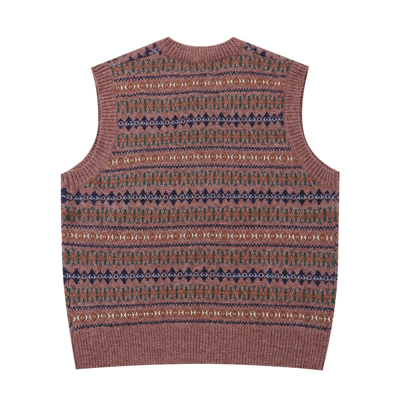 Men Sweater Casual V-neck Sleeveless Sweater