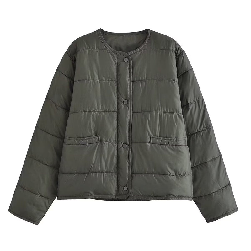 Women Cotton Coat Retro Simple Jacket