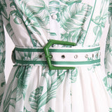 Bohemian Dress Vintage Fashion Polo Collar Dress