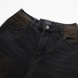 Men Jeans Retro Inkjet Loose Casual