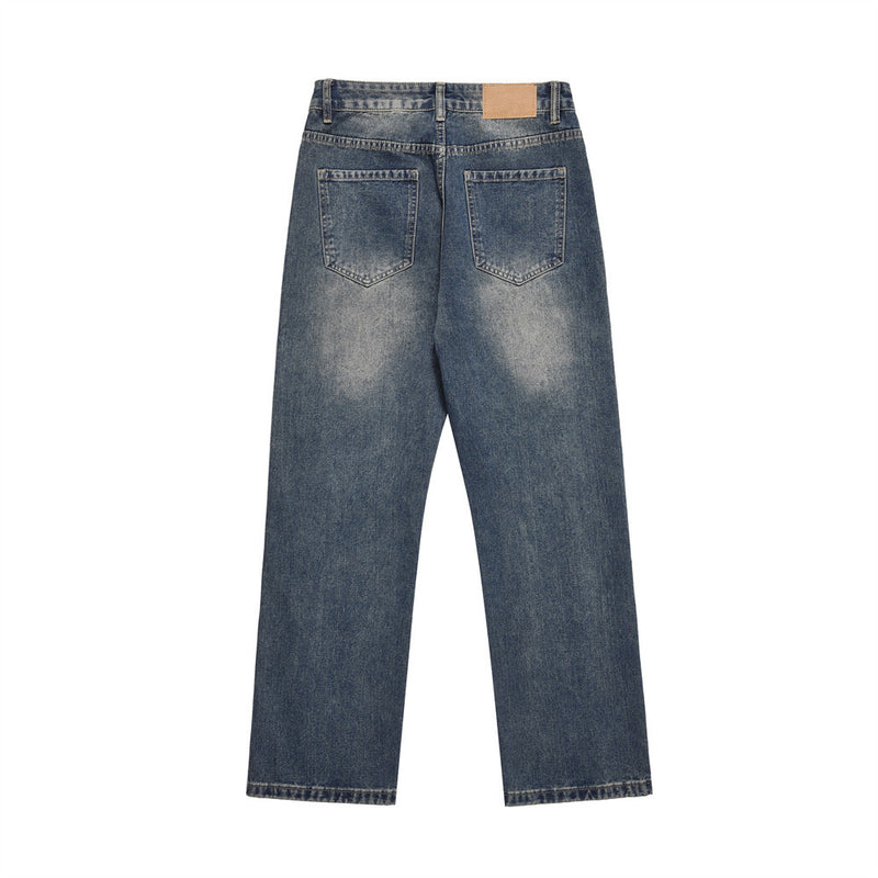 Men Jeans Stitching Loose