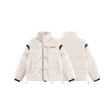 Unisex Coat Cotton-Padded Jacket Graceful Stand Collar Coat