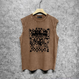 Purple Brand Distressed Tank T Shirts Distressed Sleeveless T-shirt Vest