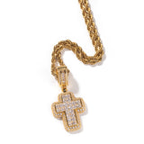 Jewelry T Square Cross Pendant Necklace Copper with Zirconium Spectrum St. Valentine's Crosses