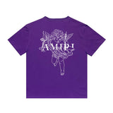 Amiri T Shirt Printed Casual Hip Hop round Neck Short Sleeve T-shirt