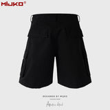 MIJKO Mens Shorts Casual Shorts Frayed Shorts
