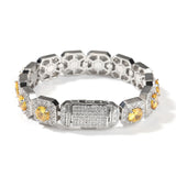 Bracelet Hip Hop Bracelet Copper with Zircon Color Spectrum St. Valentine's