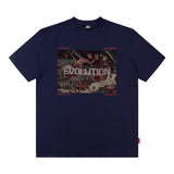 Men T-Shirt Cartoon Creative Printing Loose