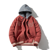 Mens Vintage Jackets Autumn and Winter PU Leather Baseball Uniform