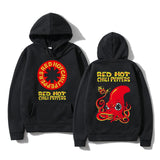 2024 Winter Oversized Red Hot Fire Squid Chili Peppers Hoodi